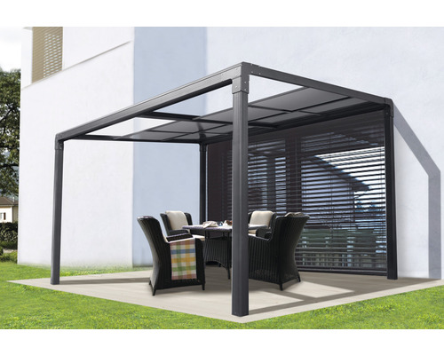 Pergola, Pavilion Air II incl. schuifdak 392 x 305 x 262 cm antraciet