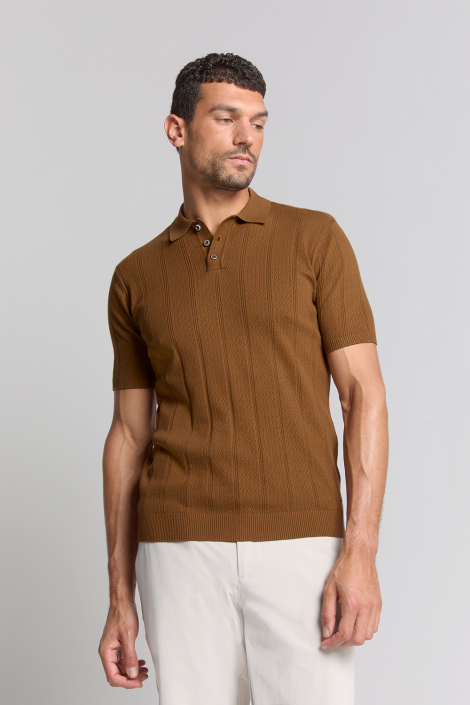 NO-EXCESS camel heren polo