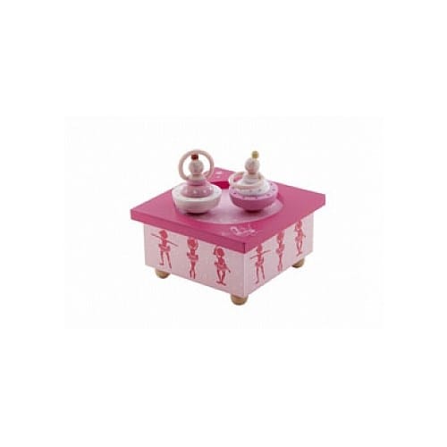 Boite musique bois ballerine rose