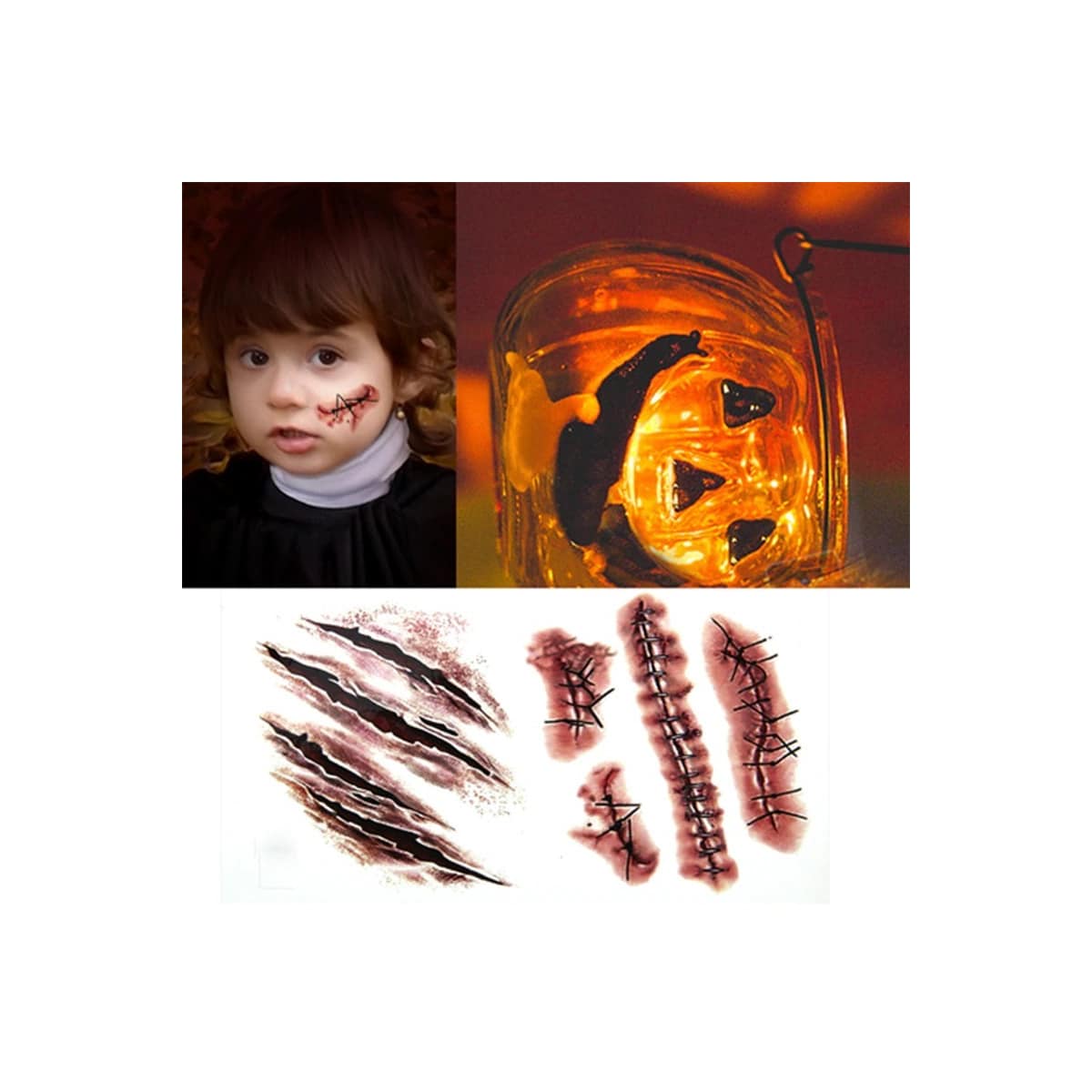 Juksetatoveringer  av sår til Halloween, 11 ark