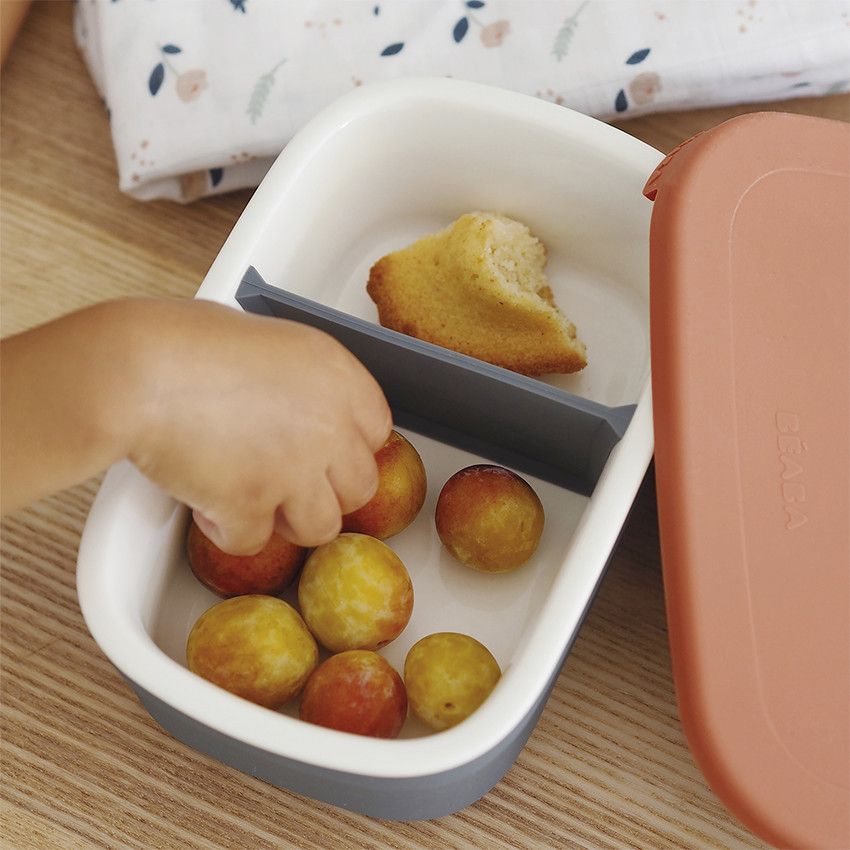 Lunchbox en céramique mineral/terracotta - Ecru