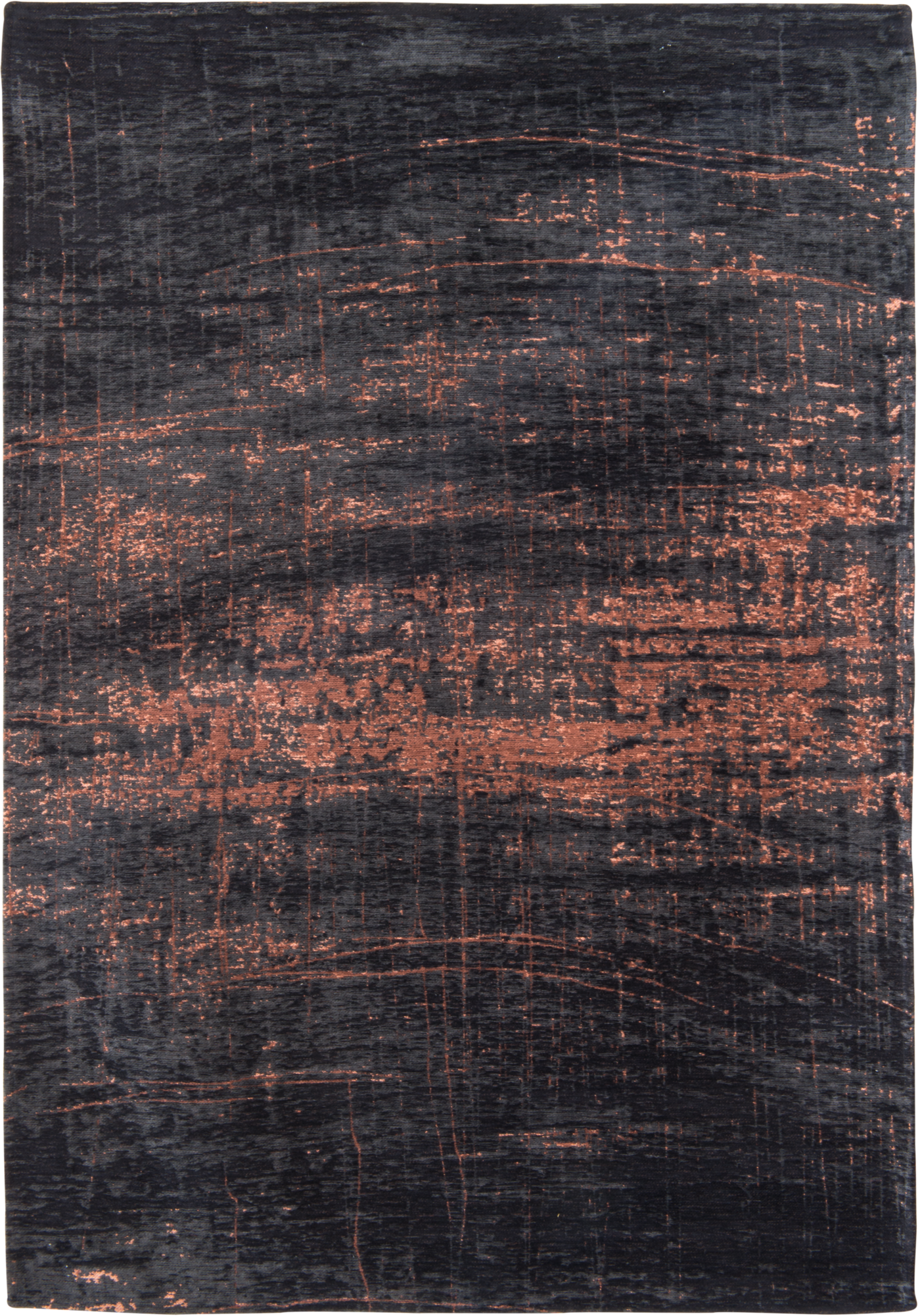 Ecorugs vloerkleed Griff  zwart-koper 240x340 cm