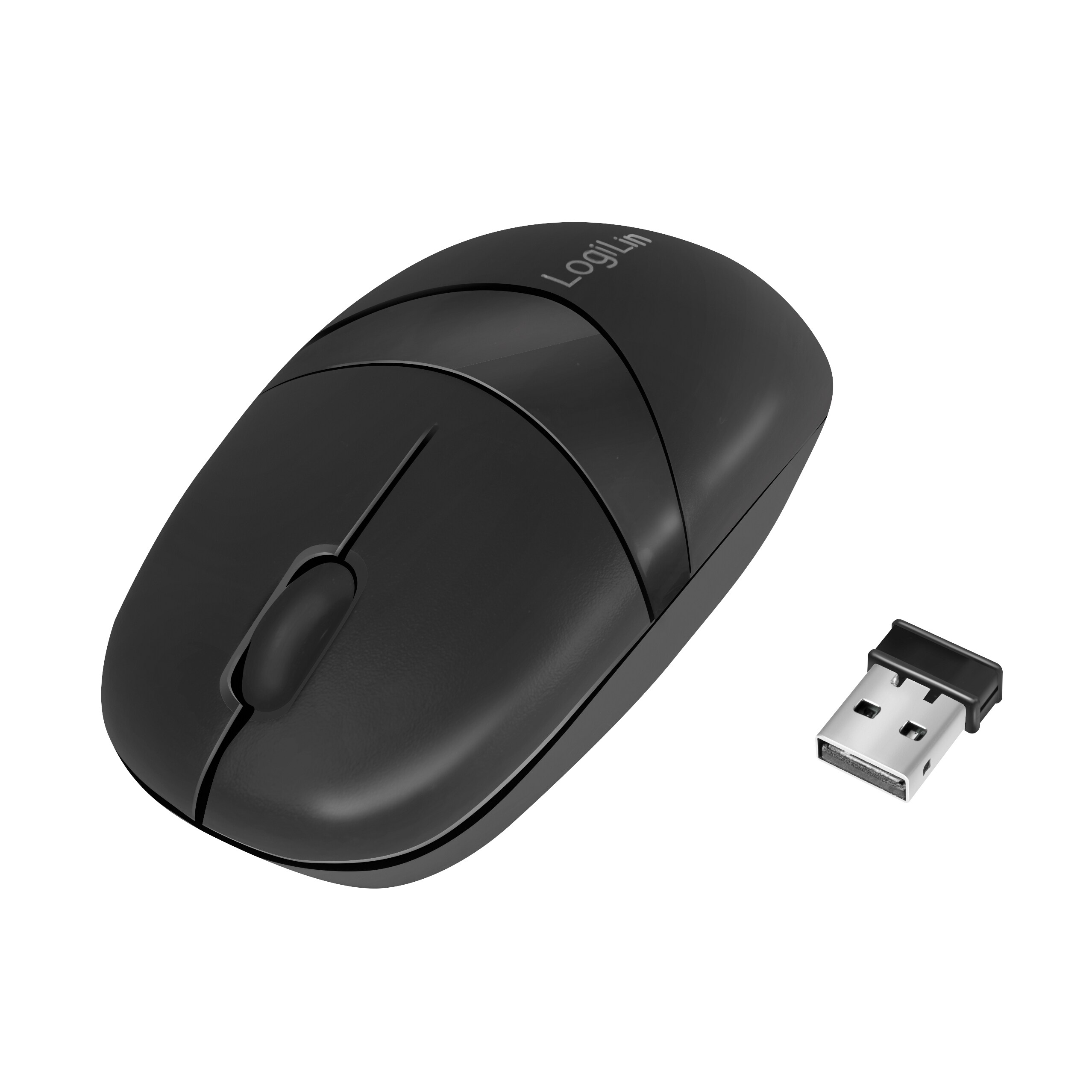 LogiLink ID0069 Maus optisch Funk 2.4 GHz mit 3 Tasten - schwarz