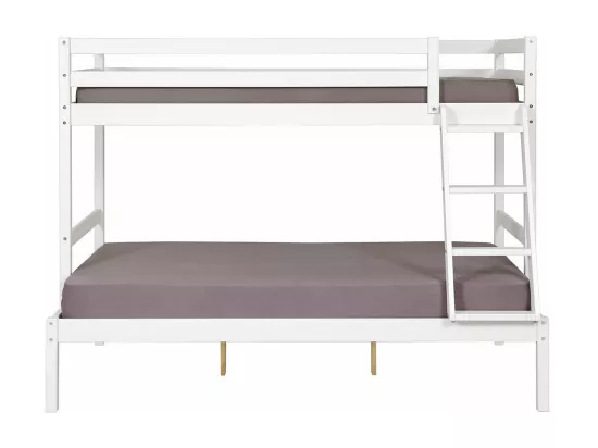Lit superposé 120x190 cm bois massif blanc JULIAN
