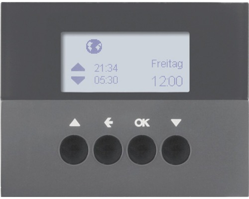 Berker 85741175 Jaloezie-schakelklok met display K1 antraciet mat