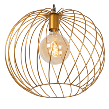 Lucide hanglamp Danza mat goud Ø40 cm