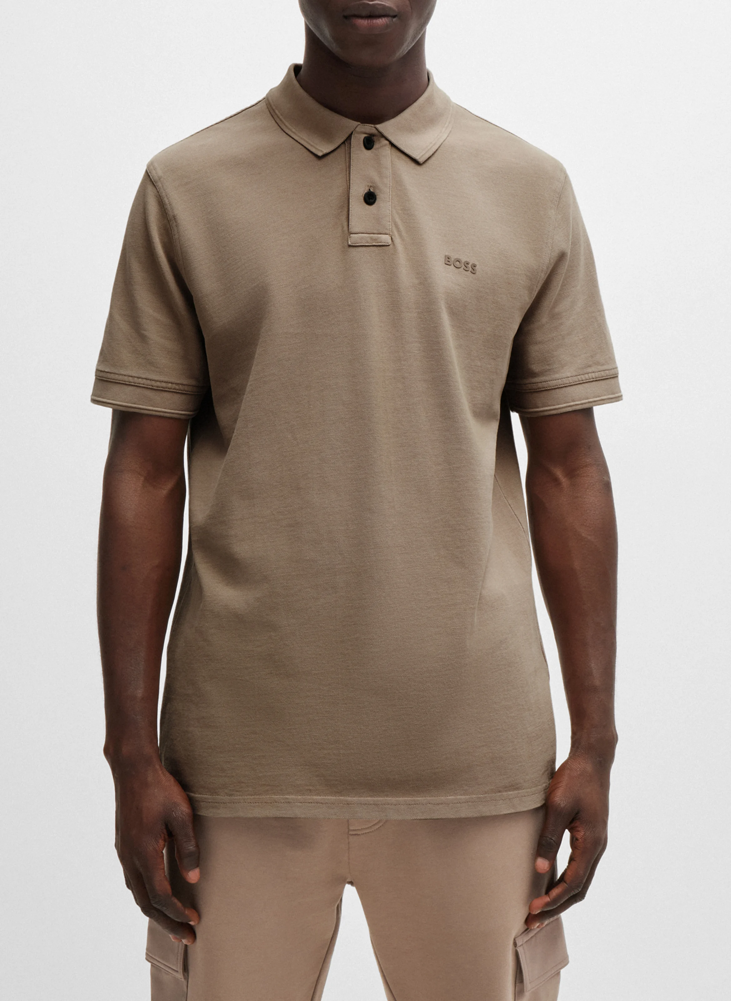 Polo regular-fit en coton | Marron