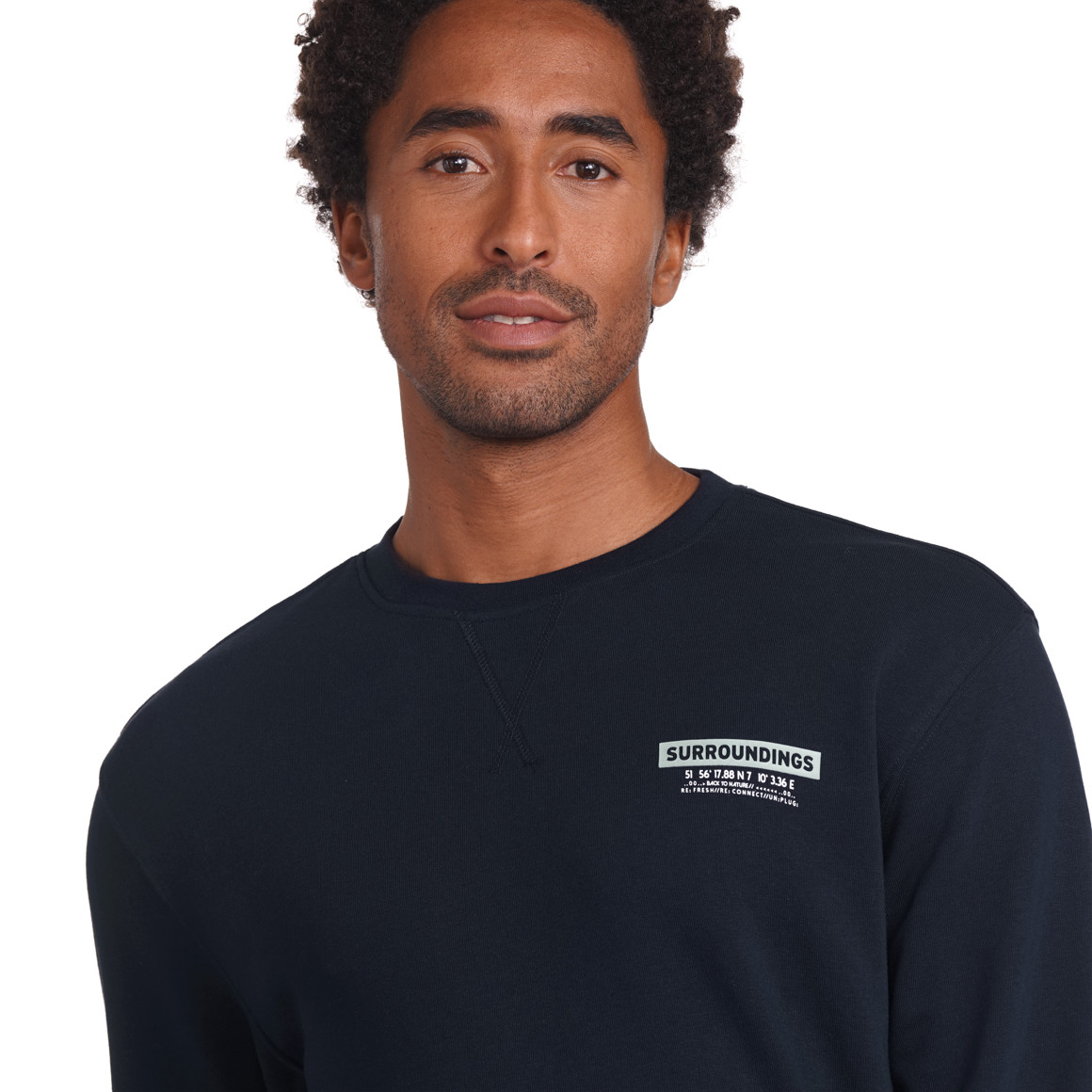 VanVaan Denim Herren Sweatshirt mit Backprint dunkelblau