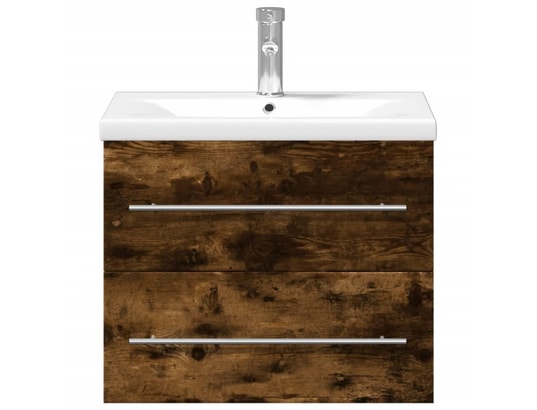 VIDAXL - Armoire lavabo de salle de bain avec bassin intégré chêne fu...