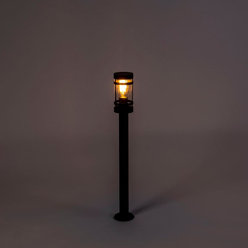 Buitenlamp zwart met grondpin en kabelmof 80cm IP44 - Gleam