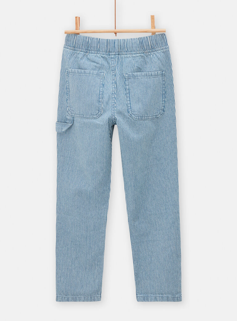 Pantalon rayé style utilitaire pour garçon