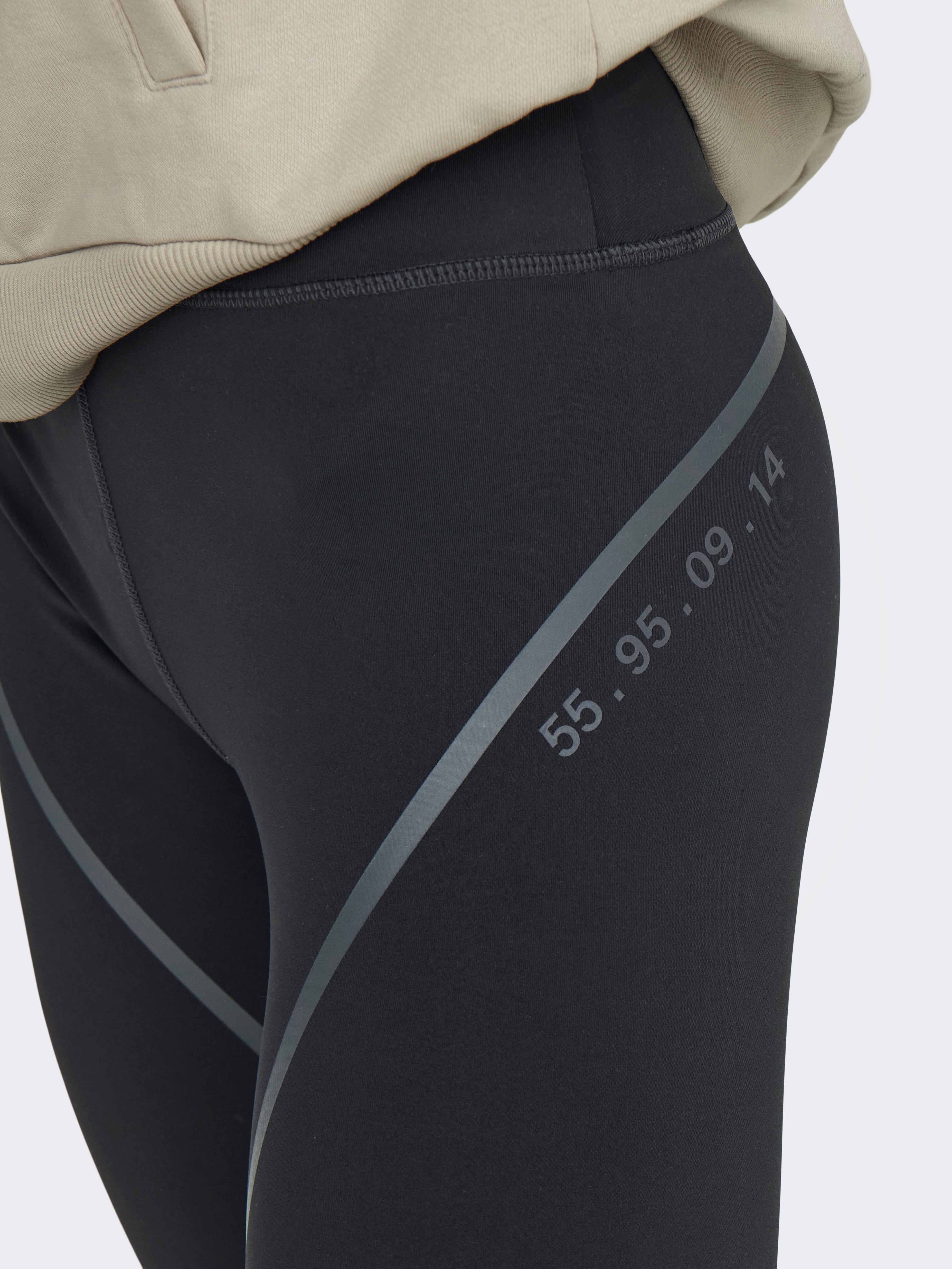 ONPJAM-2-CONTRAST Hohe Taille Enger Schnitt Sportleggings Blue Graphite
