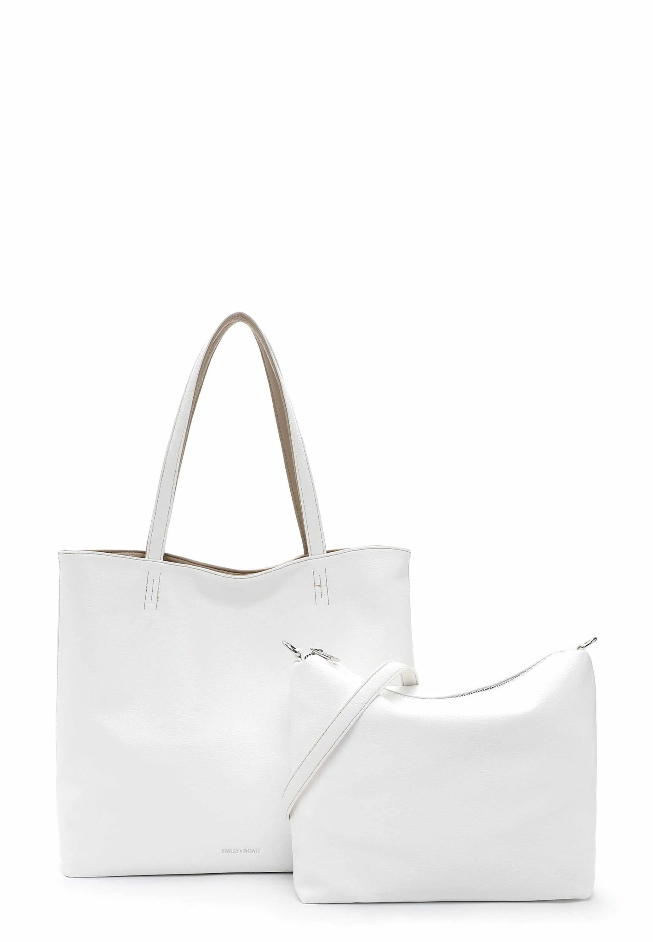 EMILY & NOAH Shopper Weiss Lederimitat  mit Bag in Bag