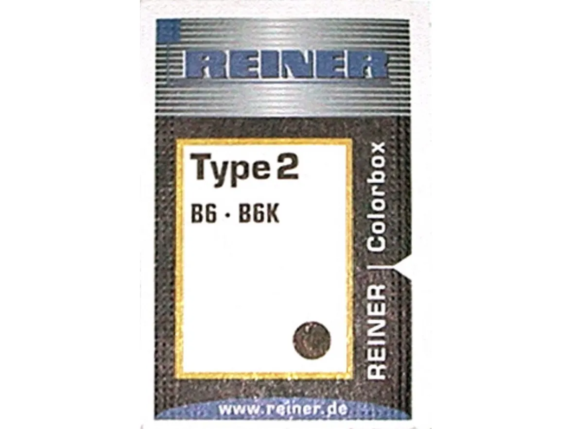 Stempelpude Reiner Colorbox, type 2, 6 cifre, sort