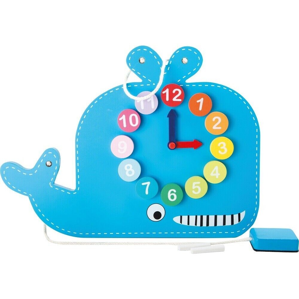 Lernspielzeug Lernuhr und Tafel Wal Uhr lernen