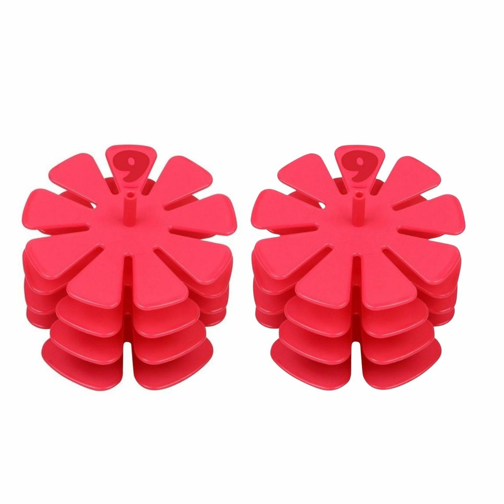 2 kits de 4 marque-parts de gâteau 5, 6, 7 et 9 parts