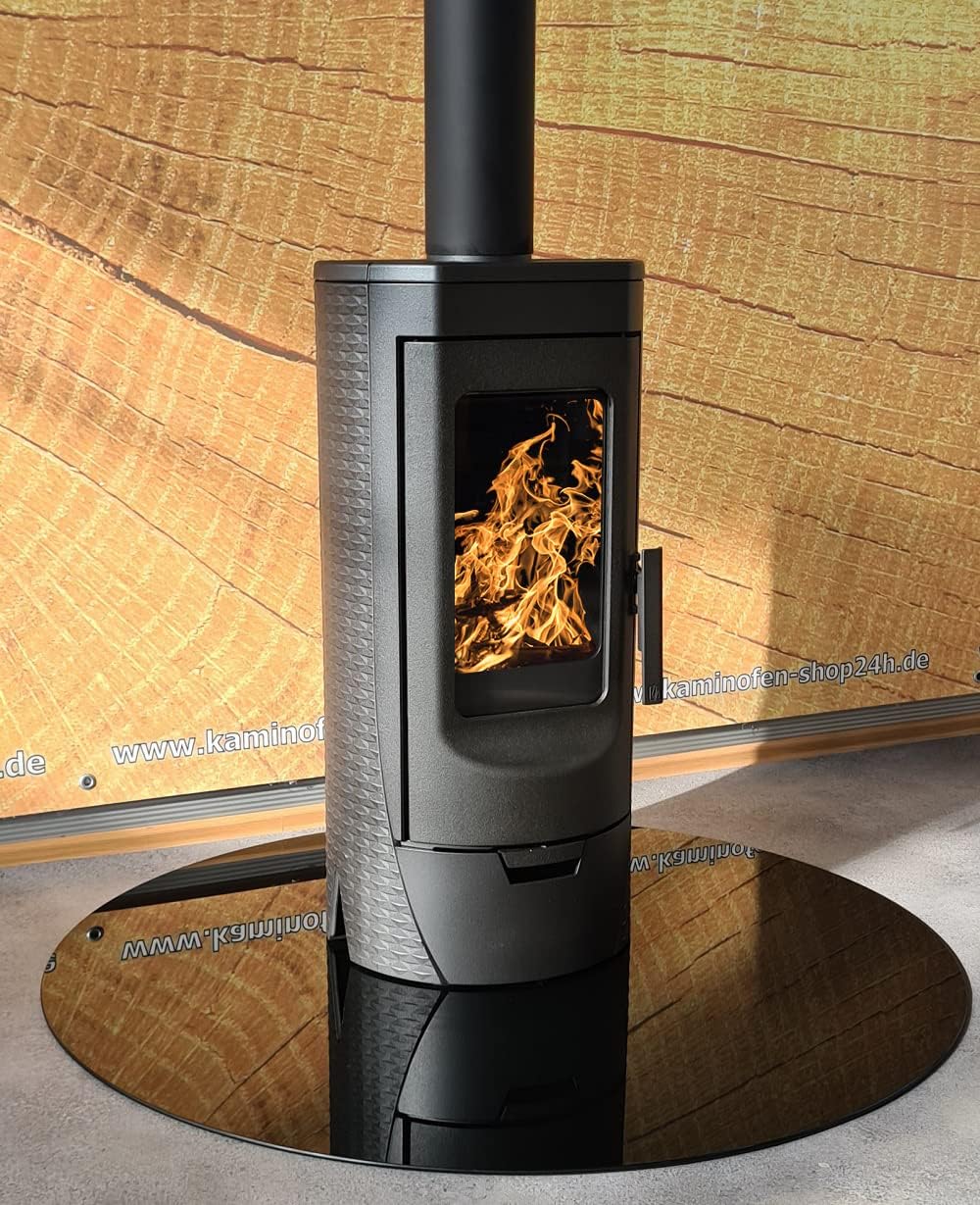 Plamen Tara - Gusskaminofen, Raumluftunabhängig - 6kW, Grau, Holz, Heizofen