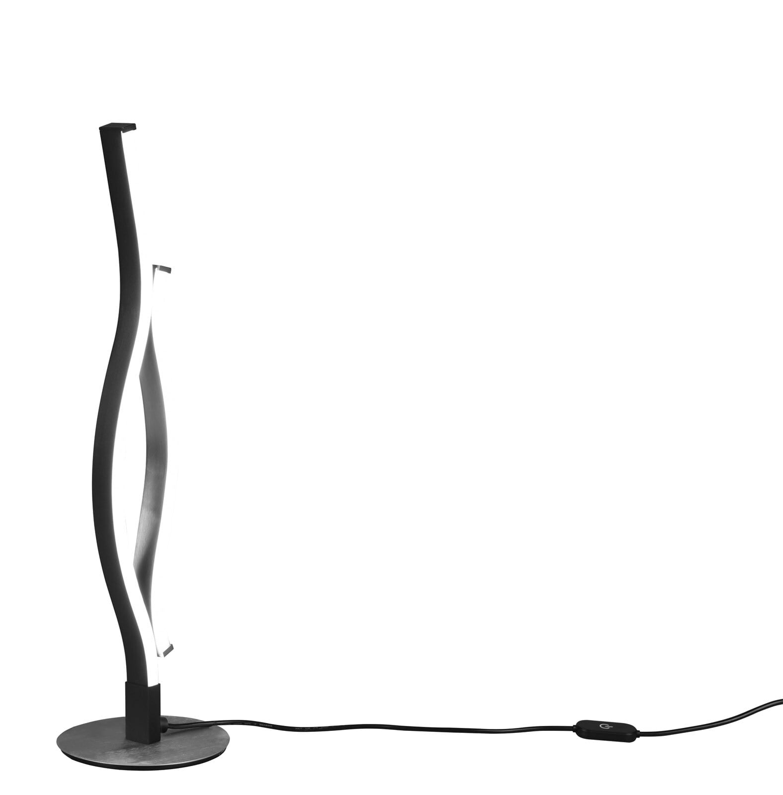 TRIO LED Tischlampe BLAZE 48 cm schwarz /nickelfarbig