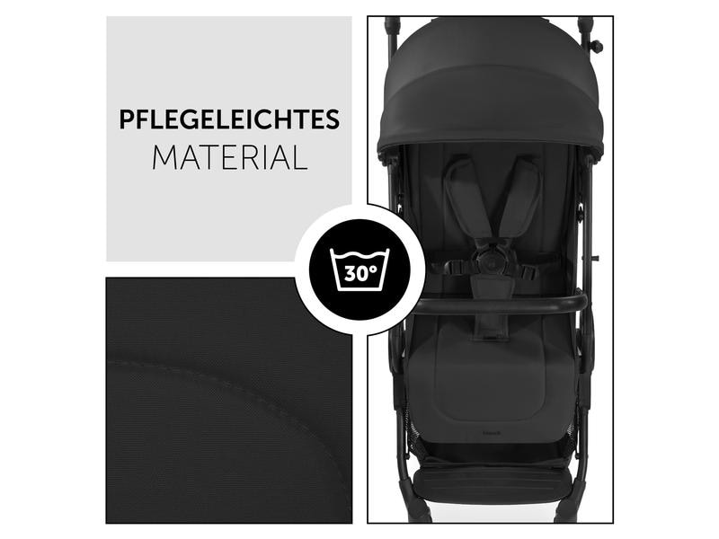 Hauck Buggy Travel N Care Schwarz Handlicher, kompakt verstaubarer Kinderwagen