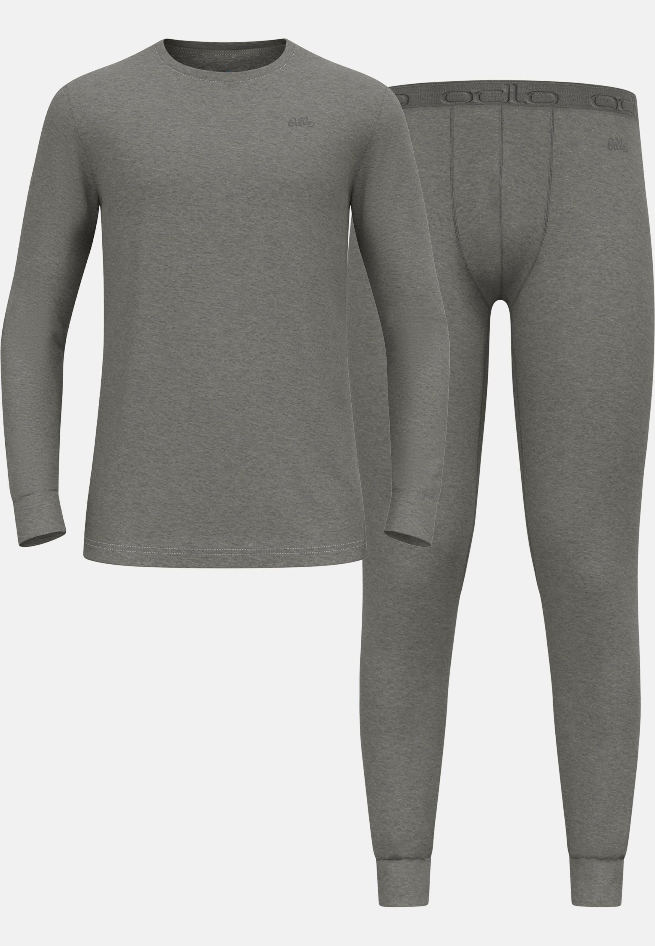 Natural Merino 200 Base layer Set in grey melange