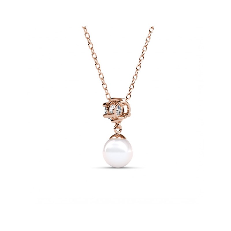Pendentif Pauline - Or Rosé et Cristal