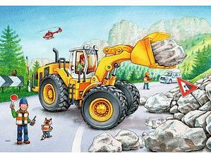 Ravensburger - Kinderpuzzel - 2 x 24 Stukken - Bagger en Waldtraktor - 26 x 18 cm