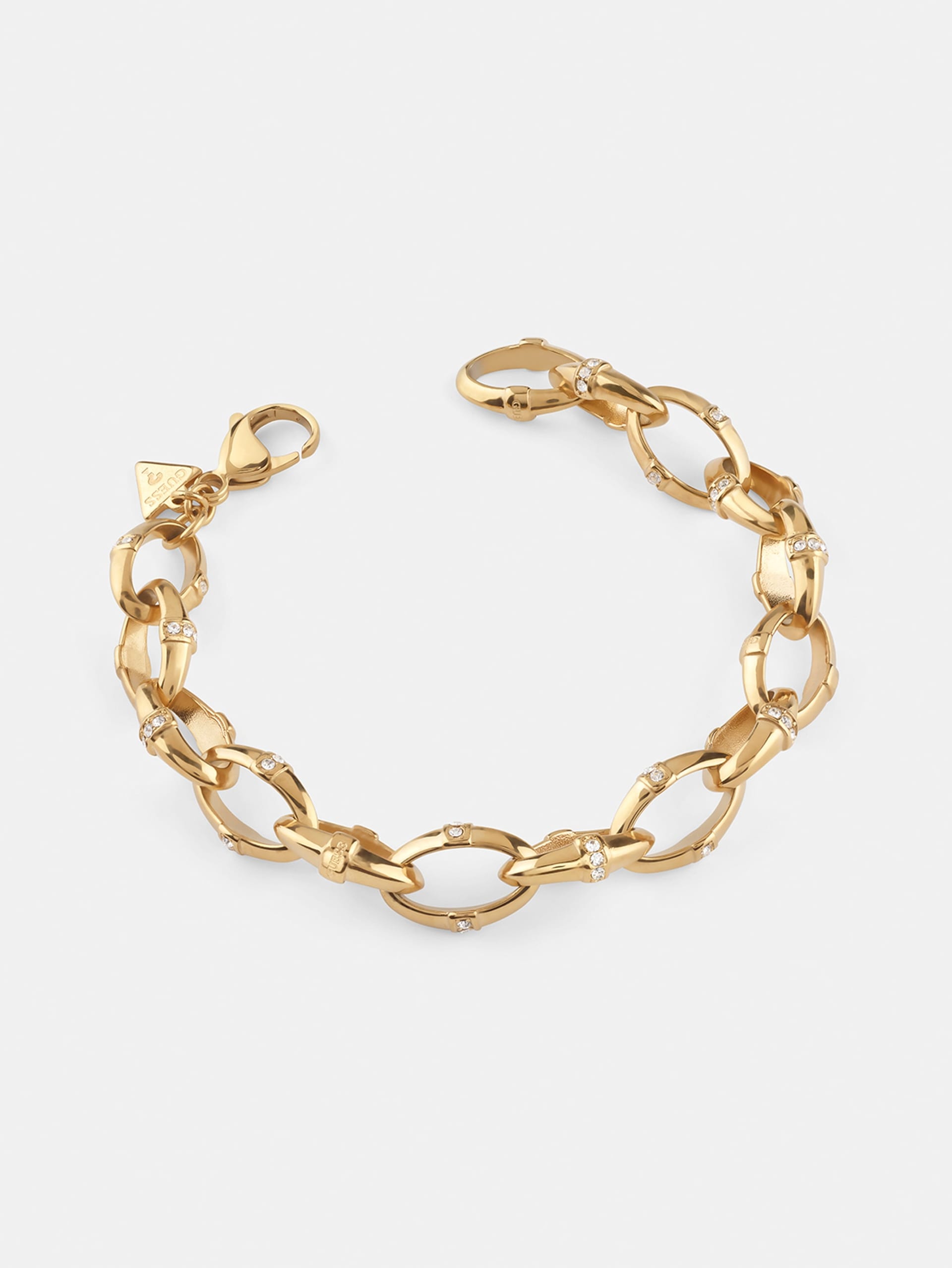Pulseira de corrente de bambu dourada