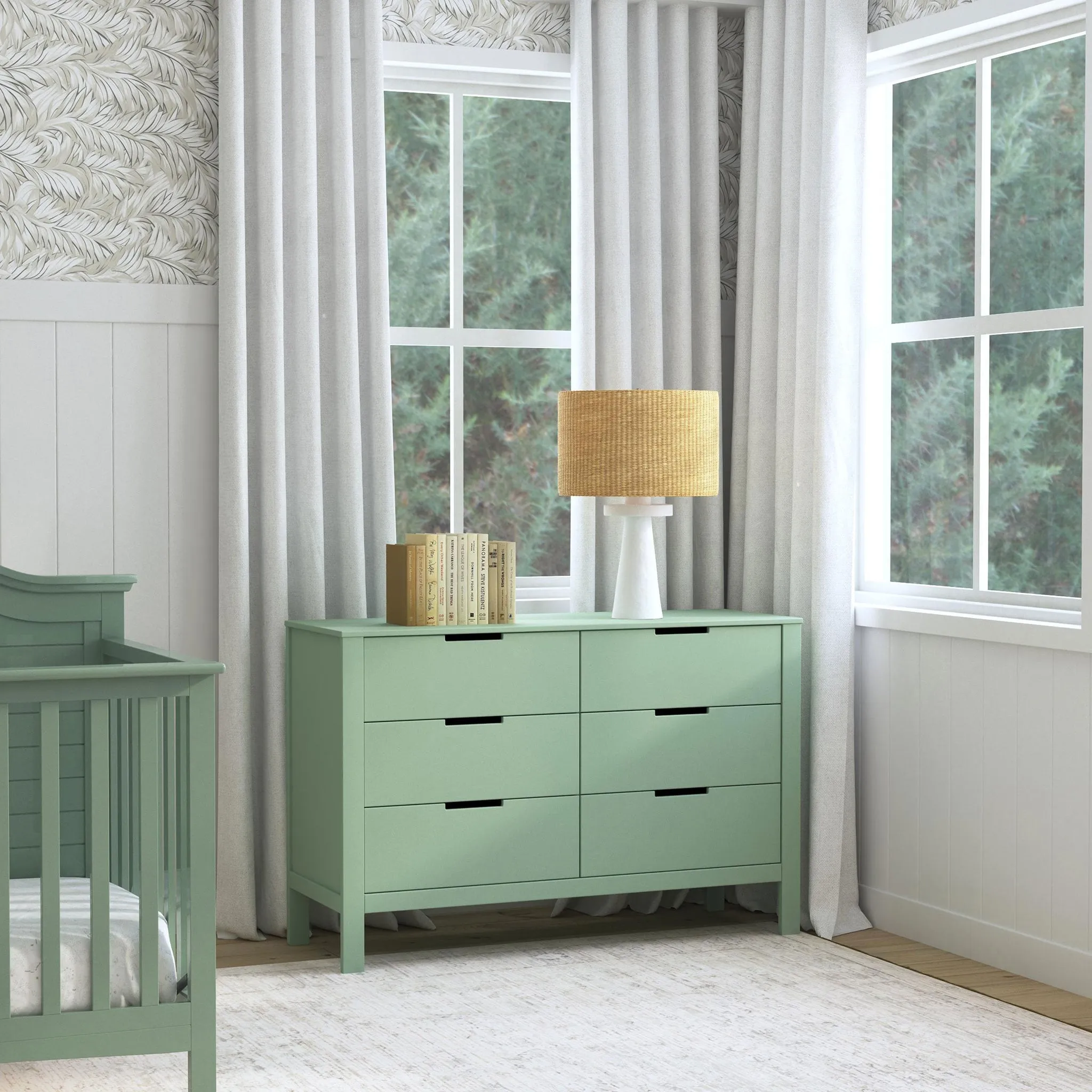 DaVinci Bureau 6 Tiroirs Colby - Sauge