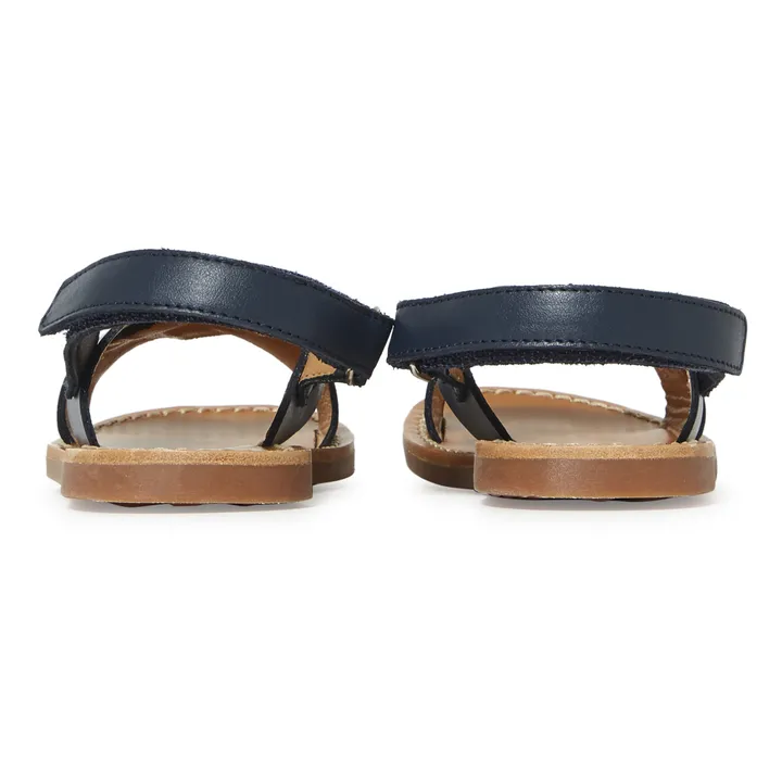 Pom d'Api Sandales Plage Stitch Cross | Bleu marine