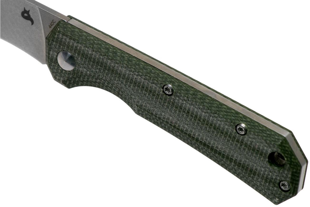 Fox Black Fox Ciol Folding Knife BF-748MI Green Micarta zakmes, Denis Simonutti design