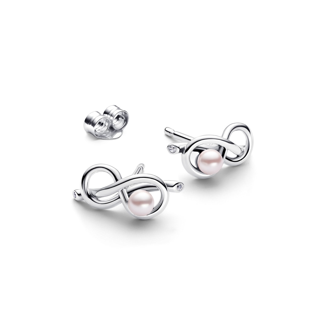 Pandora Moments Unendlichkeitsknoten Ohrstecker 925 Silber