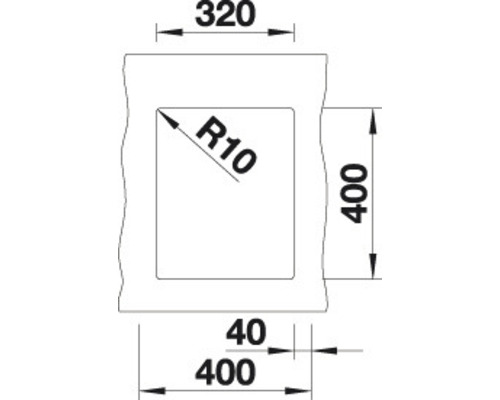 Blanco SUBLINE 320-U spoelbak, 350 x 460 mm, zwart, 525983