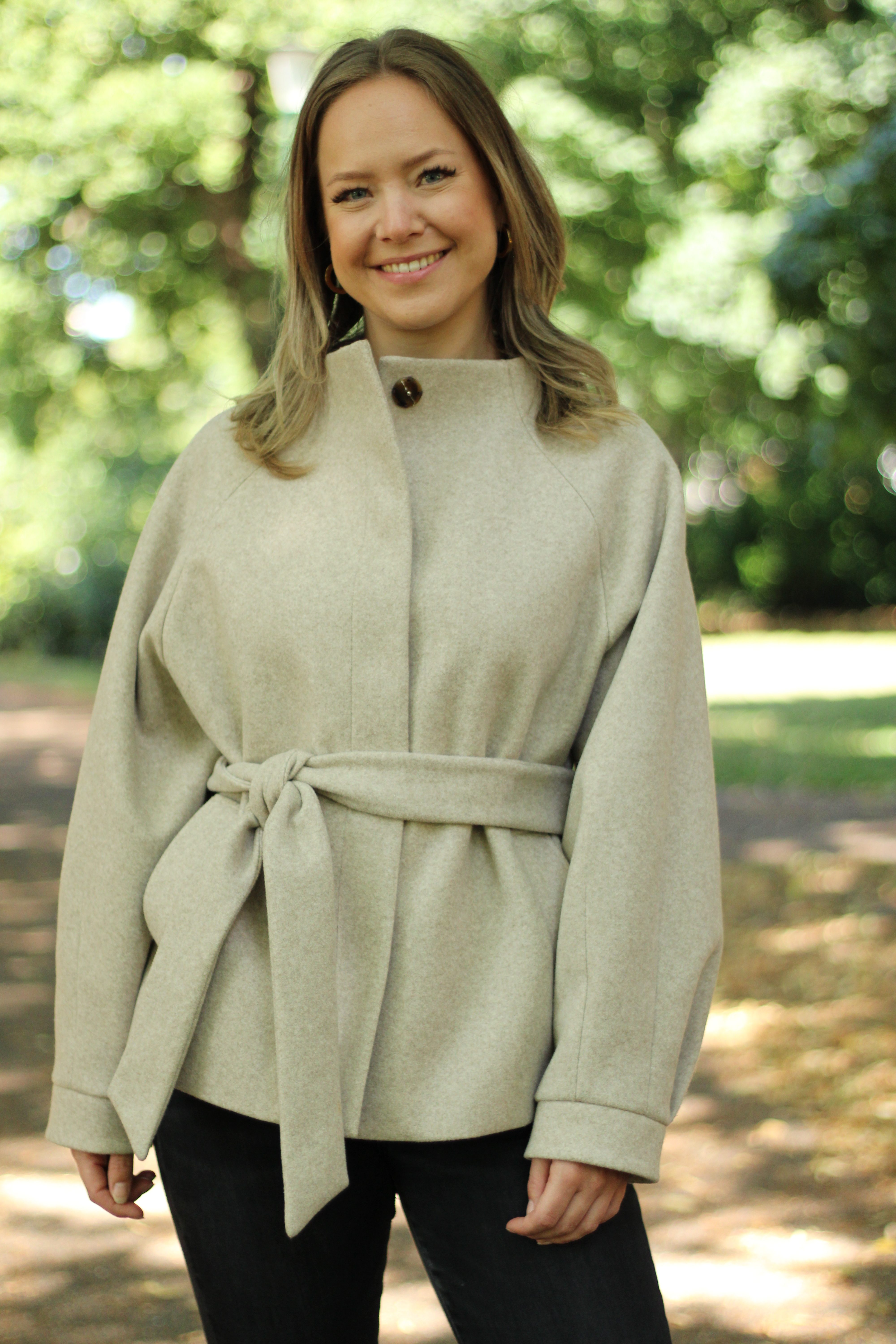 Rino & Pelle - Cornelia Short Coat With Collar - Birch Melange