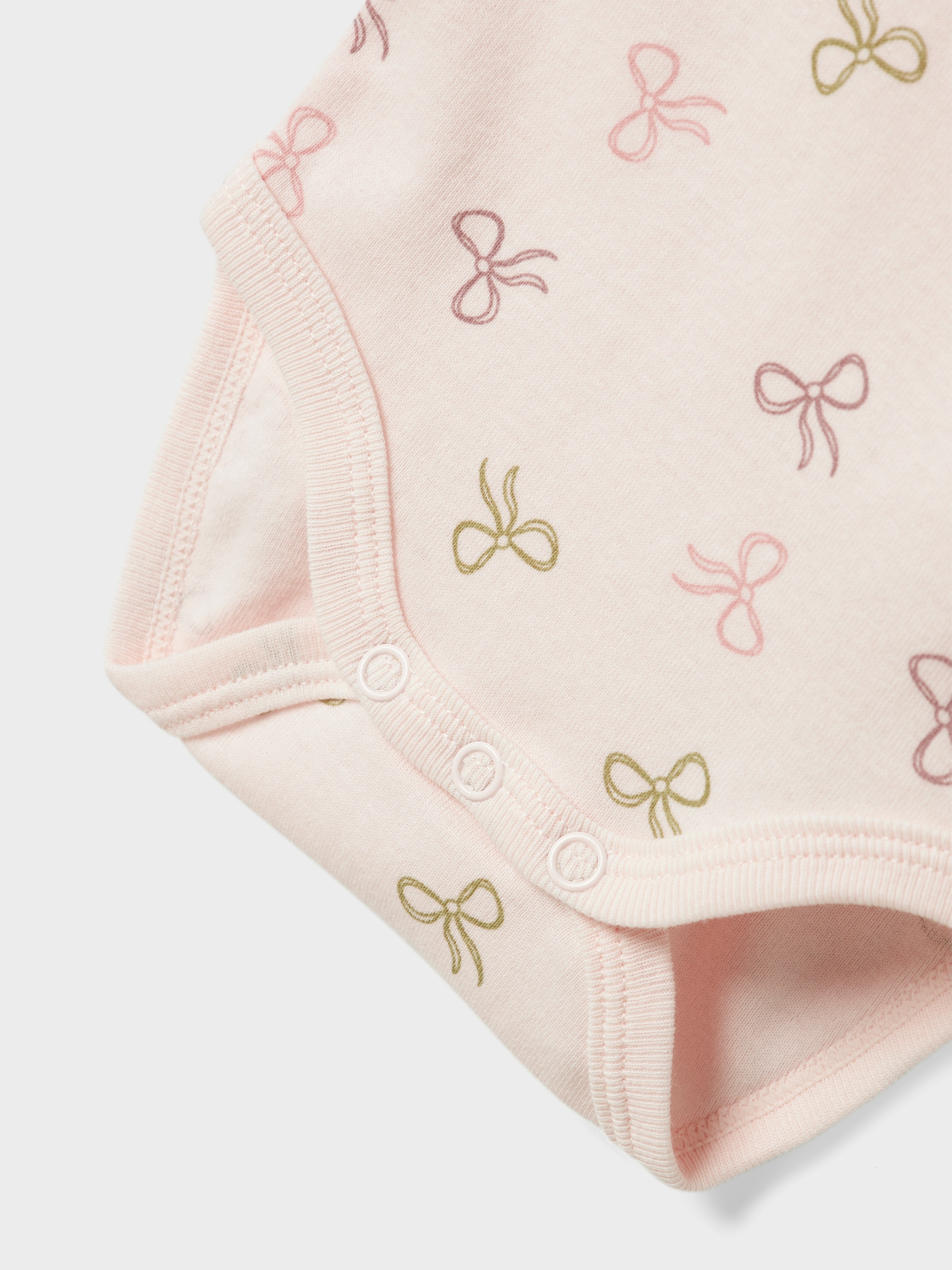 Name It Langarmbody »NBFBODY 3P LS BARELY PINK BOW NOOS«, 3 Stk.