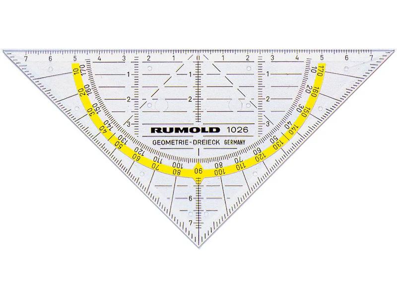 Rumold Geodreieck Duo 16 cm, Skala Geometriedreieck