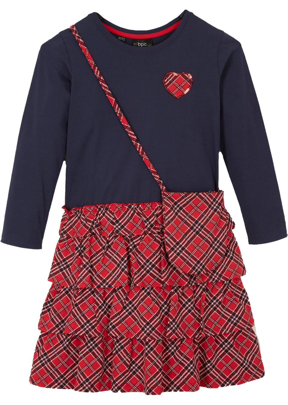 Robe fille en jersey coton avec sac (Ens. 2 pces.)