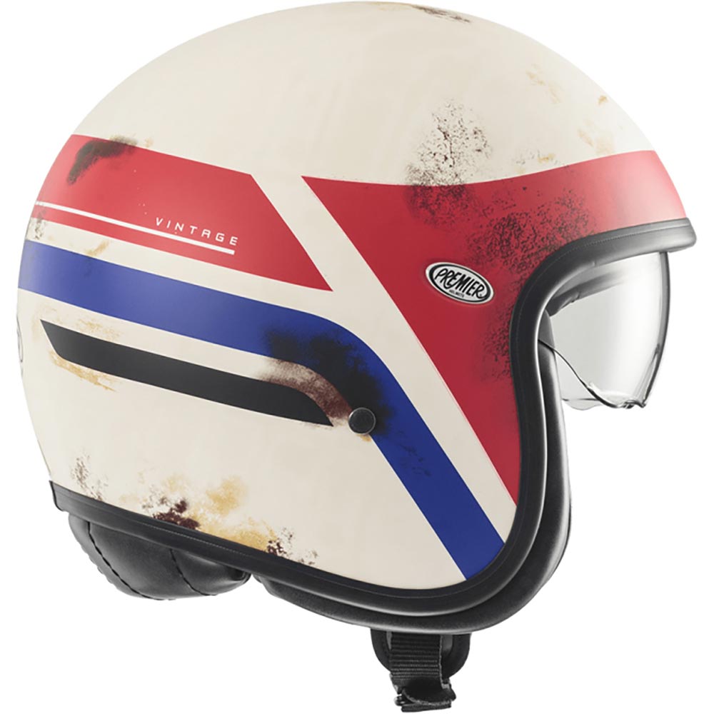 premier - Casque Vintage K Blanc / Rouge / Bleu / Mat