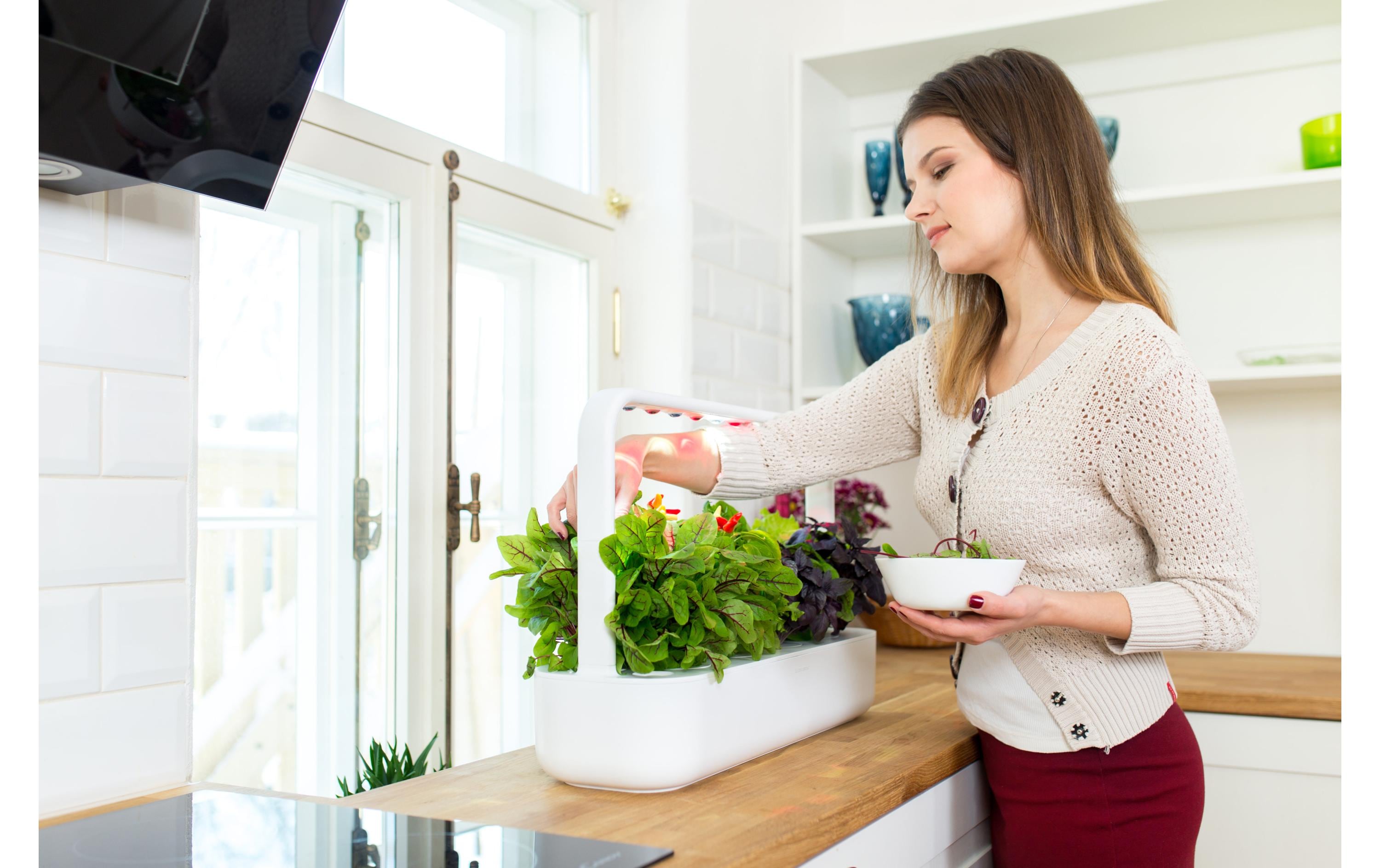 Kräutertopf Smart Garden 9 Weiss<br>Intelligentes Pflanzengefäss