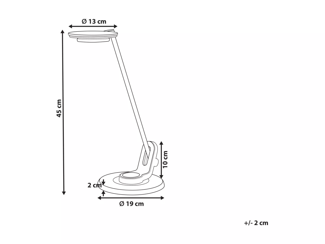 Lampe de bureau LED CORVUS Avec variateur Métal Blanc/argenté