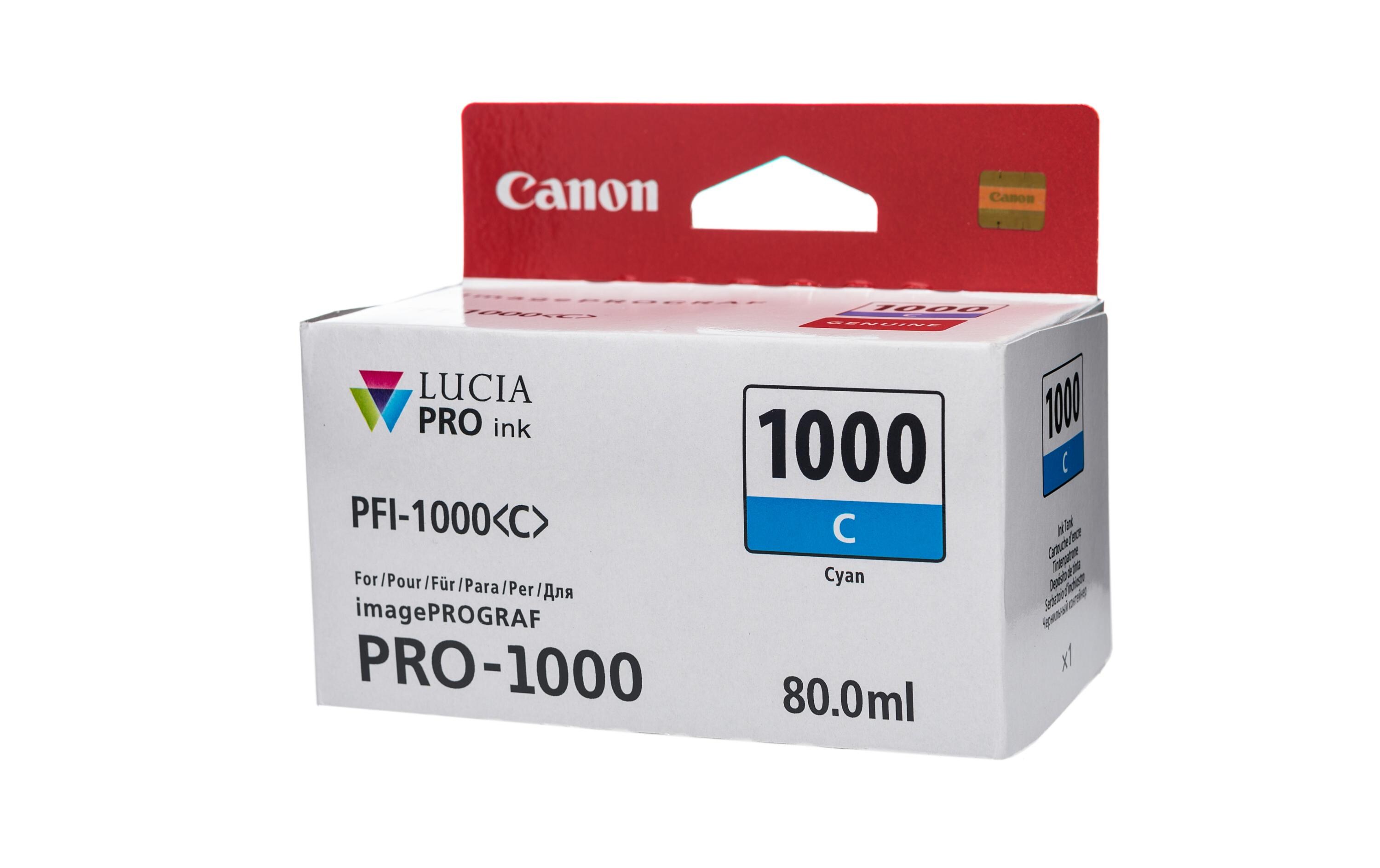 Tinte PFI-1000C / 0547C001 CyanTinte, Cyan