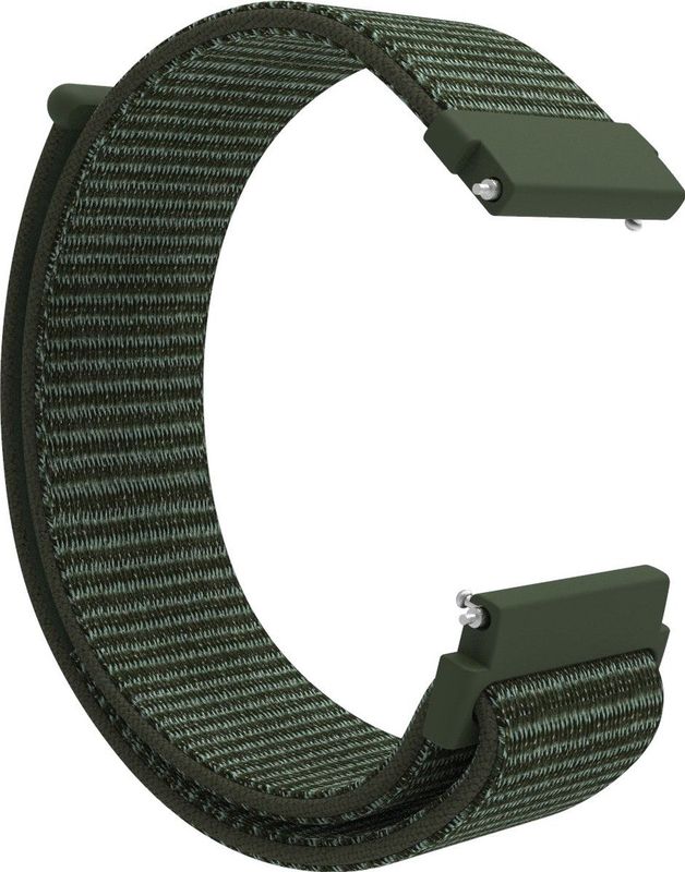 Nylon Horlogeband - Donkergroen - 18mm - Universeel