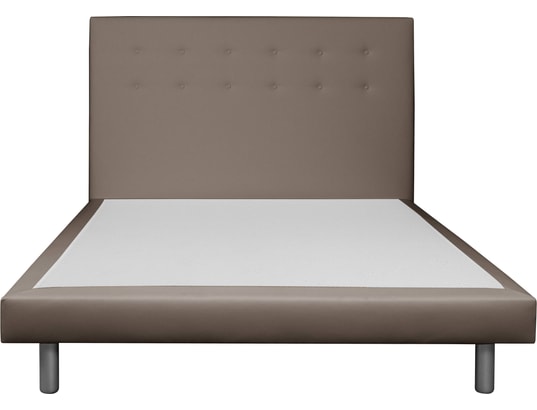 CONCEPT1 - Lit déco Cannes 140x190cm marron