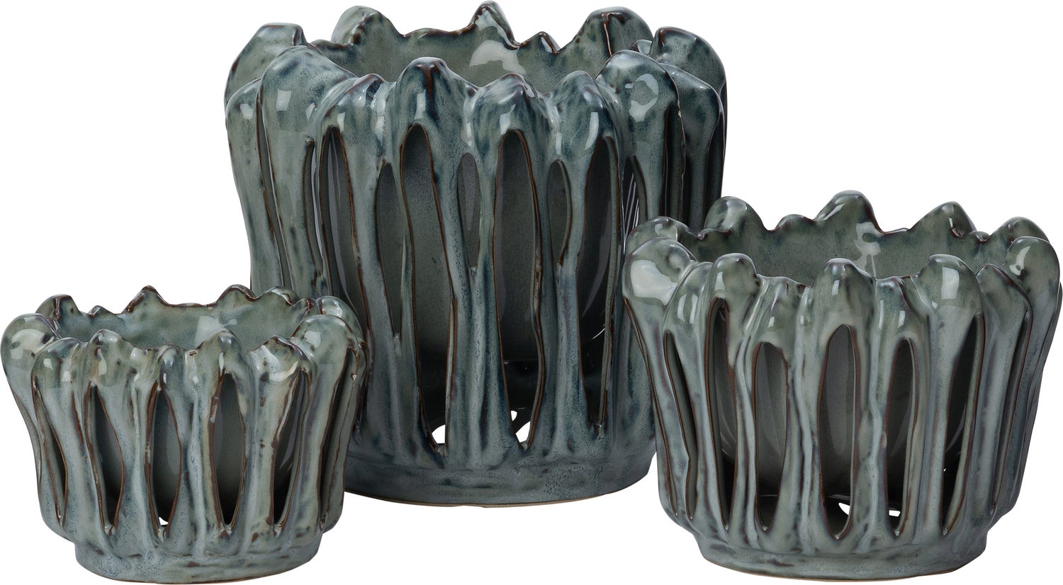 Intratuin bloempot Gyda blauw D 19,5 H 14,8 cm