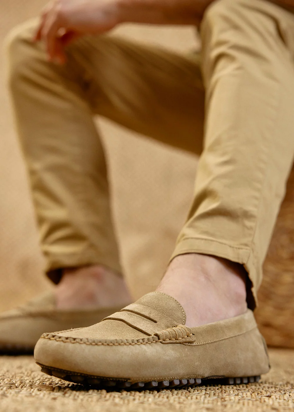 MOCASSIN BUCK DRIVER VELOURS SABLE