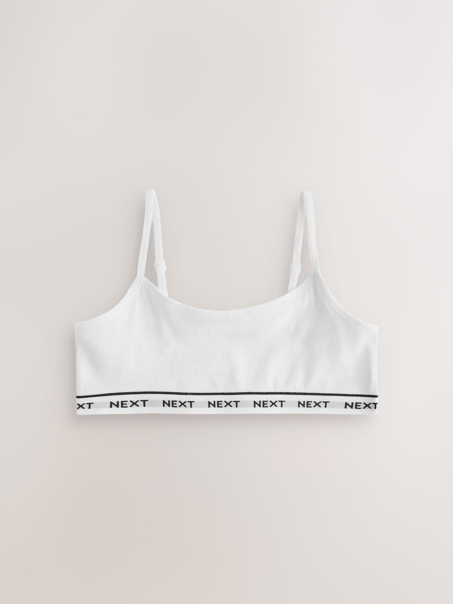 Zwart/wit/grijs - Set van 7 crop tops met bandjes (5 - 16 jr)