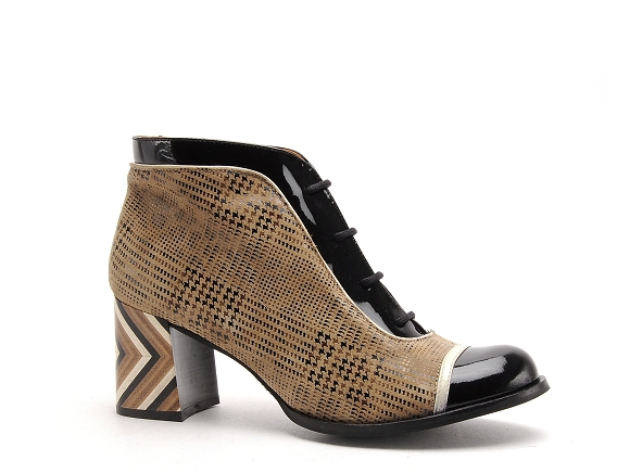 Nemonic boots bottine talons femme 2228 cubo multicolore