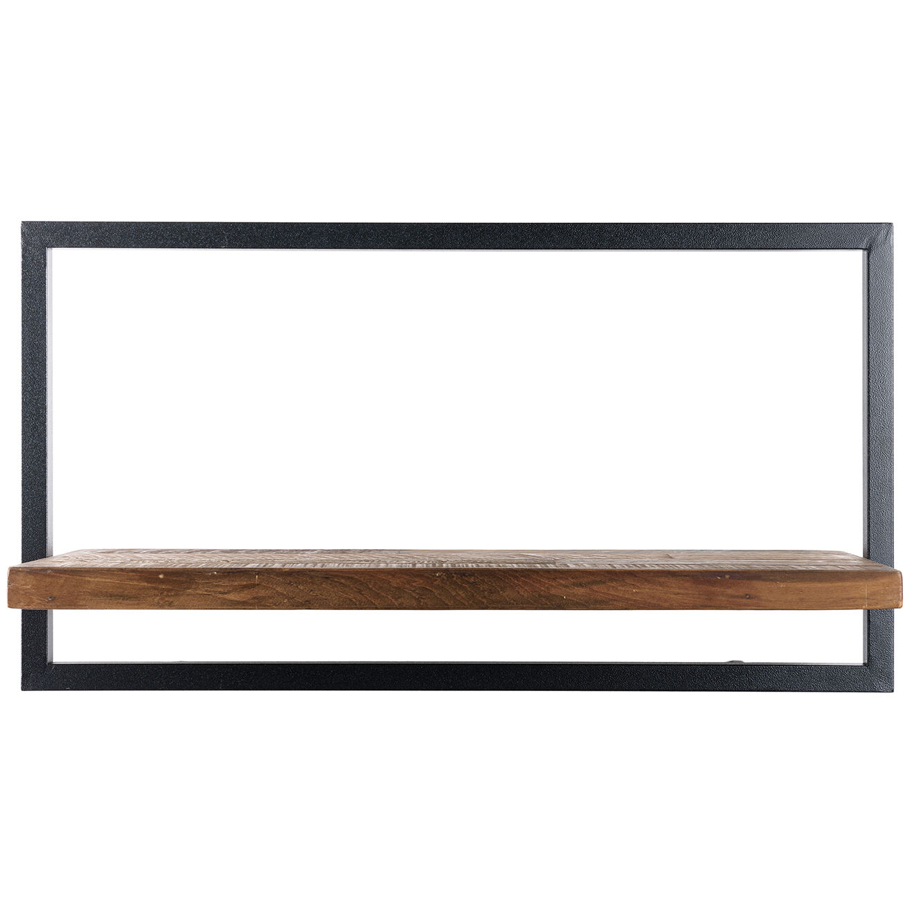 Macabane Étagère murale L Alida noir/marron - 65x25x35 cm
