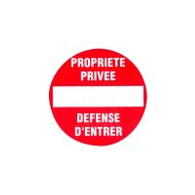 Pickup - Plaque de signalisation ronde - 300 mm (diamètre) - entrée interdite