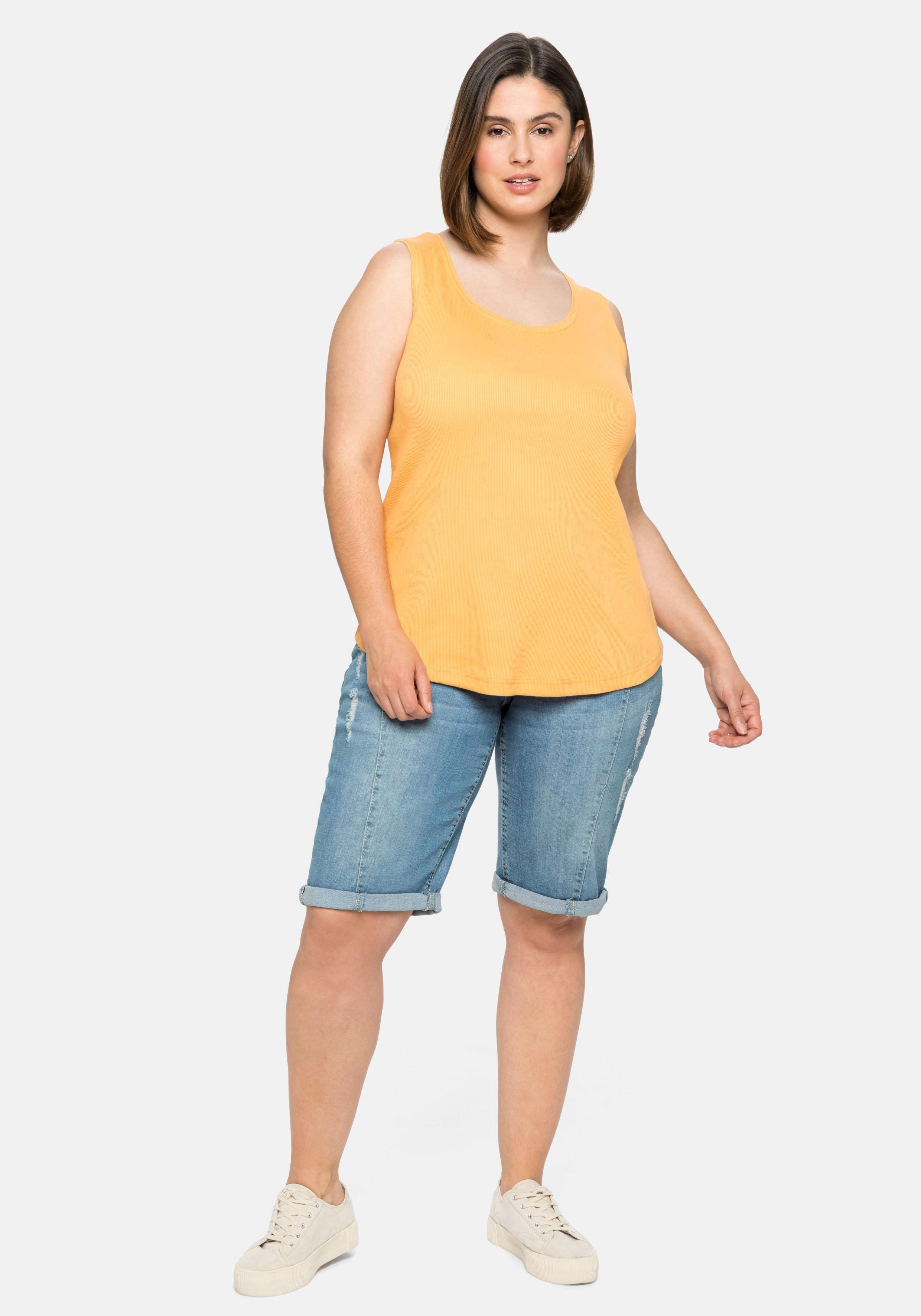 Tanktop in Ripp-Qualität mit Rundhalsausschnitt