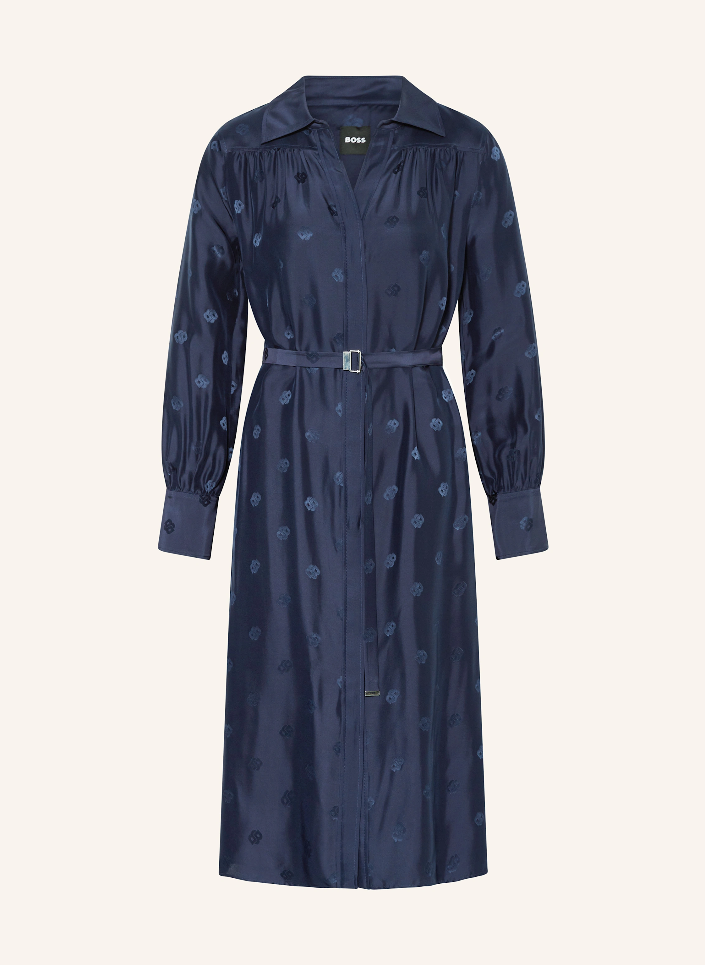 BOSS Hemdblusenkleid DIESHINA aus Jacquard mit Seide